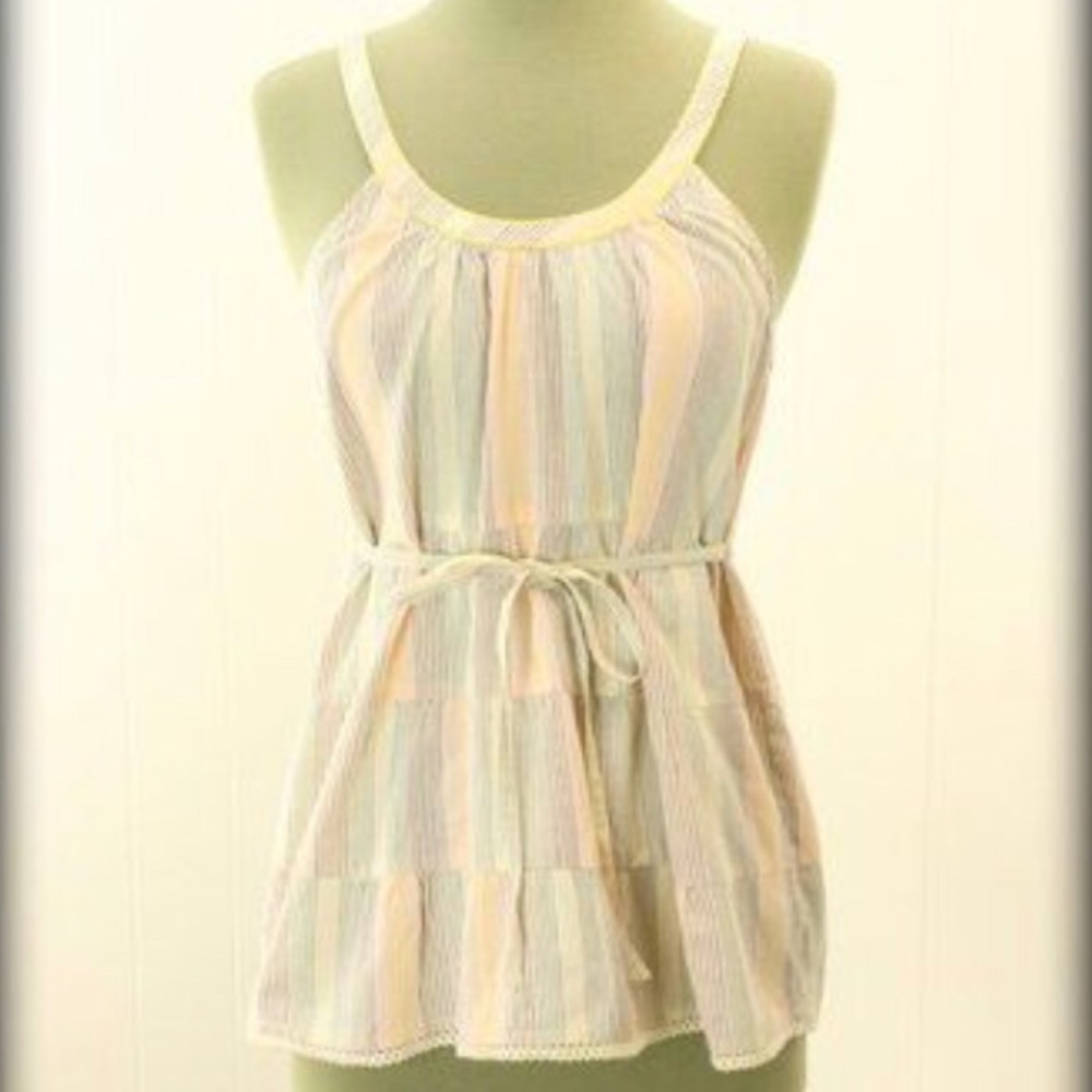 Anthro Odille Striped Sleeveless Blouse 6